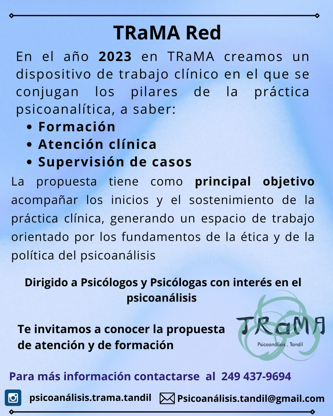 TRaMA Red — Presentación general del dispositivo
